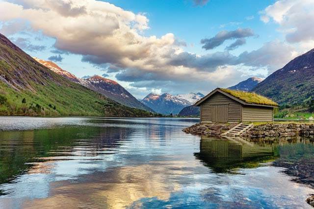 ノルウェーの自然の風景